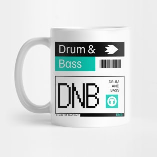 DRUM AND BASS  - DNB Ticket Steez (black/teal) Mug